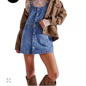 Free People Blue Denim Mini Dress